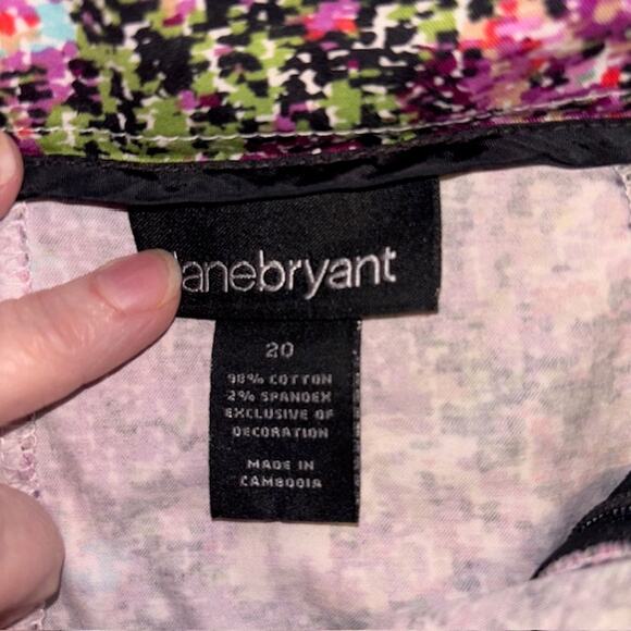 Lane Bryant’s Floral‎ A-Line Plus Travel Wear Skirt Multi Color SZ 20 - Picture 6 of 8